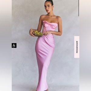 House of CB Charmaine pink corset maxi dress